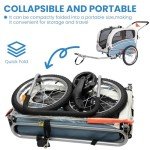 2-in-1 Pet Bicycle Trailer and Stroller for Dogs
