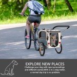 2-in-1 Pet Bicycle Trailer and Stroller for Dogs