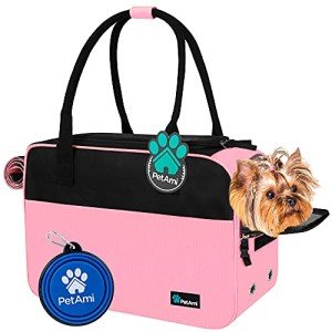 PetAmi Pink Dog Carrier for Small Breeds