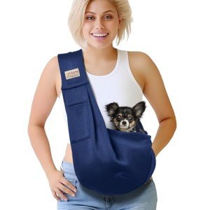 Dog Sling Carrier for Small Pets - Dark Blue