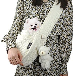 NATUYA Adjustable Small Dog Carrier Sling - White