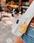 NATUYA Adjustable Small Dog Carrier Sling - White