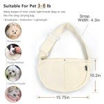 NATUYA Adjustable Small Dog Carrier Sling - White