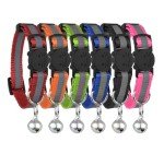 Bright & Safe Reflective Cat Collars with Bell - 6 Pack