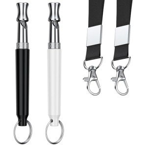 Adjustable Dog Training Whistle Set with Lanyard
