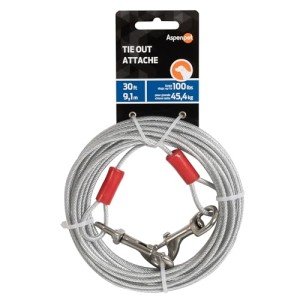 Aspen Pet 30ft Dog Tie Out Cable - 1700 lbs
