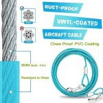 Dog Tie Out Cable and Stake for Medium Dogs