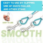 Dog Tie Out Cable and Stake for Medium Dogs