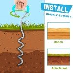 Dog Tie Out Cable and Stake for Medium Dogs