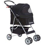 BestPet Folding Pet Stroller for Dogs and Cats