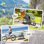 Aosom 2-in-1 Dog Bike Trailer and Stroller