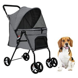 Folding Pet Stroller for Small Dogs and Cats