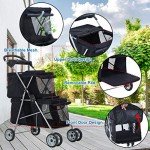 Lightweight Folding Pet Stroller for Small Dogs