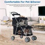 Lightweight Folding Pet Stroller for Small Dogs