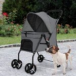Folding Pet Stroller for Small Dogs and Cats