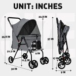 Folding Pet Stroller for Small Dogs and Cats