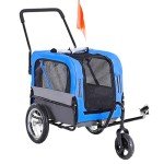 Aosom 2-in-1 Small Dog Bike Trailer & Stroller