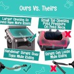 Soft-Sided Dog Bike Basket with Safety Leashes