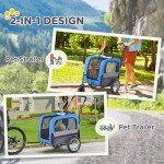 Aosom 2-in-1 Small Dog Bike Trailer & Stroller