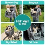 Soft-Sided Dog Bike Basket with Safety Leashes