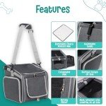 Soft-Sided Dog Bike Basket with Safety Leashes