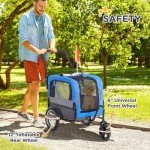 Aosom 2-in-1 Small Dog Bike Trailer & Stroller