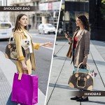 Fashionable PU Leather Dog Carrier Handbag, Brown