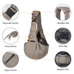 CUBY Hands-Free Pet Sling Carrier - Khaki