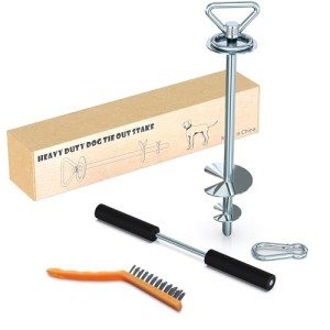 TOMBABY Heavy Duty Dog Tie Out Stake