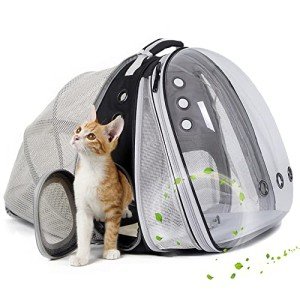 Expandable Pet Backpack for Cats and Small Dogs
