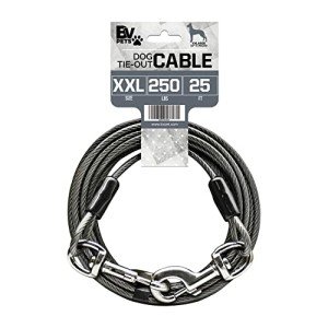 Heavy Duty 25ft Dog Tie Out Cable - Reflective