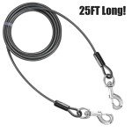 Heavy Duty 25ft Dog Tie Out Cable - Reflective