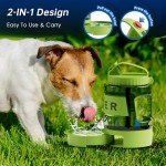 77oz Portable Dog Water Dispenser with Bowl