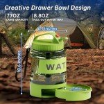 77oz Portable Dog Water Dispenser with Bowl