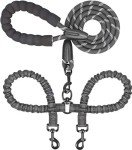 Dual Dog Leash with 360° Swivel & Bungee