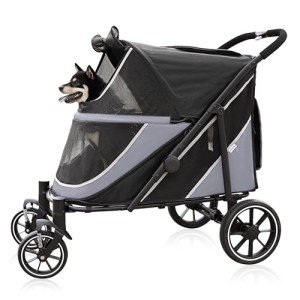 Medium/Large Dog Stroller - One-Click Folding