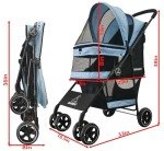 Lightweight 4-Wheel Pet Stroller for Small Dogs