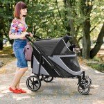 Medium/Large Dog Stroller - One-Click Folding
