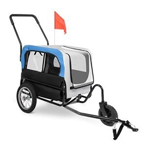Luckyermore 2-in-1 Dog Bike Trailer and Stroller