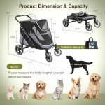 Medium/Large Dog Stroller - One-Click Folding