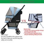Lightweight 4-Wheel Pet Stroller for Small Dogs