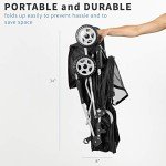 VIVO Black 4-Wheel Pet Stroller and Carrier