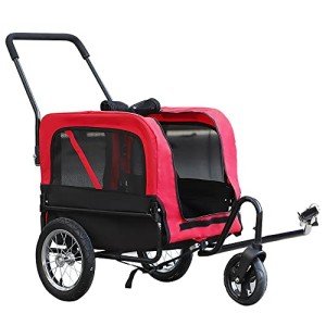 2-in-1 Small Dog Bike Trailer & Stroller