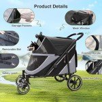 Medium/Large Dog Stroller - One-Click Folding