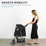 VIVO Black 4-Wheel Pet Stroller and Carrier