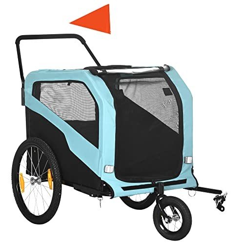 Large Dog Bike Trailer & Stroller Combo - Blue