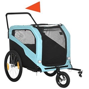 Large Dog Bike Trailer & Stroller Combo - Blue