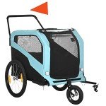Large Dog Bike Trailer & Stroller Combo - Blue