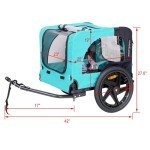 HomVent Dog Bike Trailer for Small & Large Dogs