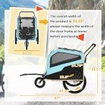 Large Dog Bike Trailer & Stroller Combo - Blue